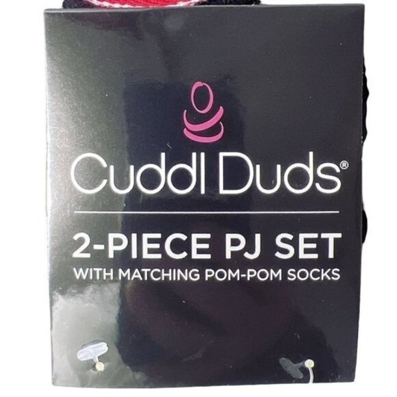 Cuddl Duds Womens Black Dog Sweater Knit Socks Pajamas 3 pc Sets Plus Sz 3X New - Picture 6 of 8
